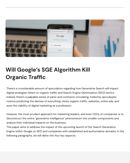 Will organic traffic die?