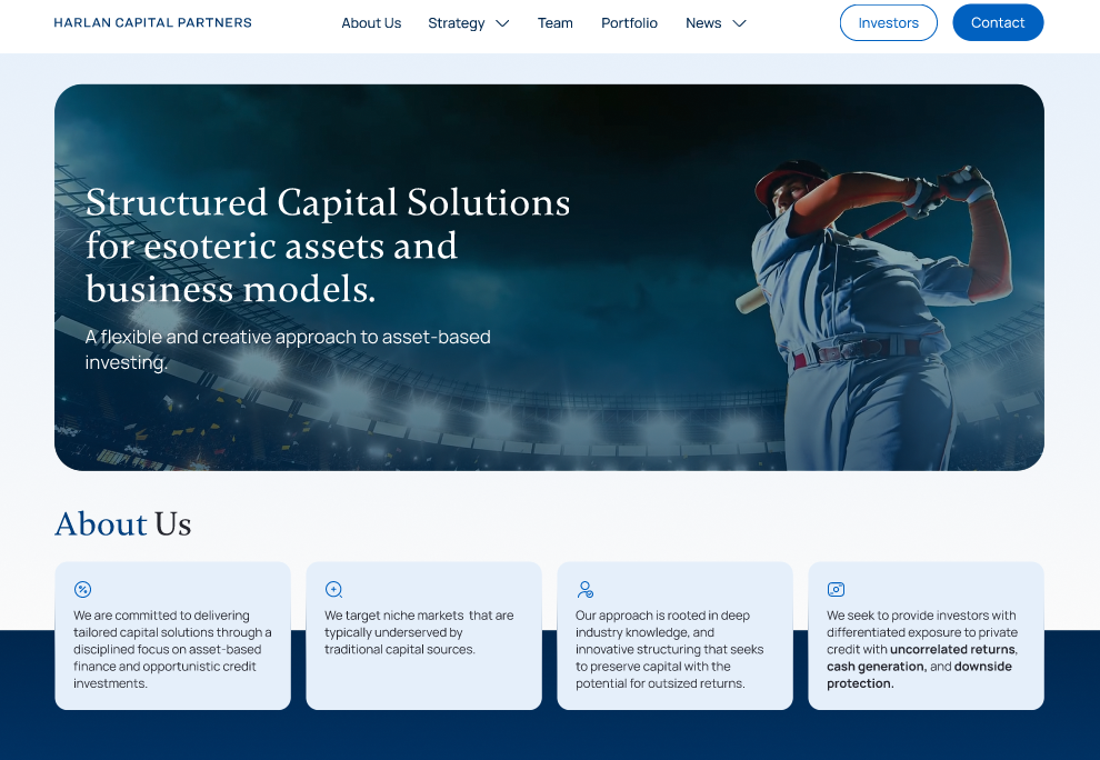 Harlan Capital Partners - Web Design