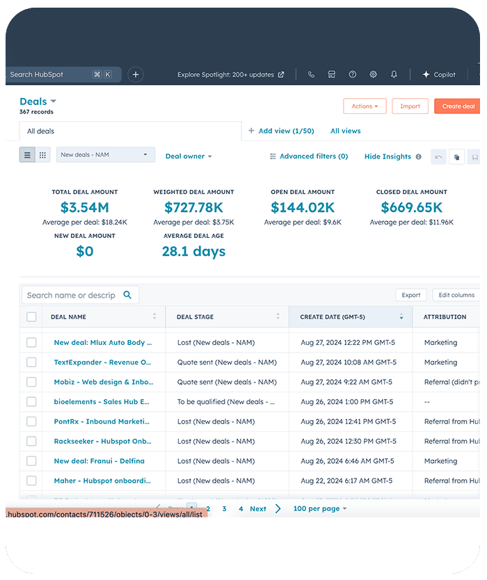 Sales pipeline