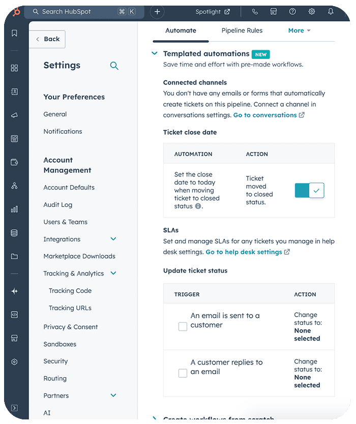 Notifications workflows for internal teams